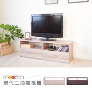 [特價]《HOPMA》現代二抽電視櫃 台灣製造 視聽櫃 電器櫃 展示架 收納櫃 儲藏櫃-淺橡(漂流)木
