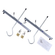 Ladder Roof Clamps for Car Universal Ladder Holder with Padlock for Vehicles Ladder Clamp Lockable L