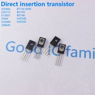 20pcs Direct insertion transistor 2SD882 2SB772 E13003 2P4M 2SD669 2SB649 BT134-600E BD139 BD140 MJE