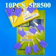 10PCS 5P-8500 Iron Key for 5P8500 Heavy Equipment Ignition Loader Excavator Dozer Metal & Plastic Bl