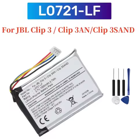 1000mAh Replacement Battery For JBL Clip 3 Clip3 Clip 3AN Clip 3SAND Loudspeaker Lithium Battery L07