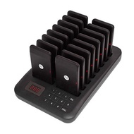 (ZKTI) Wireless Restaurant Pagers Calling System 16 Coasters Buzzer Vibrator Bell Receivers for Food