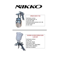 NIKKO Spray Gun 1.5mm Nozzle ( Model:F-75S ) OR NIKKO H-828G 2.0mm Nozzle HVLP Spray Gun C/W Cup
