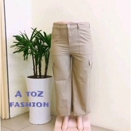seluar PLUSE SIZE CARGO 6 POCKET WOMEN  ( 38-48 ) 100% C0TT0N PREMIUM QUALITY PANTS