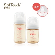 SofTouch™ Wide Neck PPSU Nursing Bottle 160m/5oz Teat Size SS/240ml/8oz Teat Size M