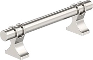 Amerock BP36605PN | Davenport 3-3/4 inch (96mm) Center-to-Center Polished Nickel Cabinet Pull | Kitc