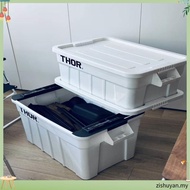 Original TRUST THOR Totes Box with Lid 53L Camping Storage Box Stackable Camping Storage Box Blackca