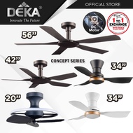 Deka Concept Series DC Motor Ceiling Fan | 56 Inch &amp; 42 Inch CONCEPT 1 | 34 Inch CONCEPT MINI w LED Light | 20 Inch CONCEPT MICRO | 14 Speeds | Kipas Siling Kipas Angin | 风扇