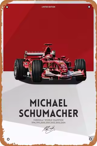 YSIRSEU MICHAEL SCHUMACHER Poster Sporty retro metal tin sign 20.32 X 30.48 cm