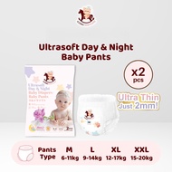 [Trial Pack] Iconic Babycare Ultrasoft Day & Night Baby Diaper Pants M/L/XL/XXL (2pcs/pack)