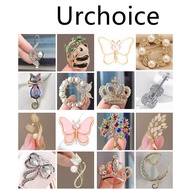 Pearl Brooch Diamond Brooch Rhinestones Pin Tudung Muslimah Hijab Pin Kerongsang Tudung Pin Tudung B