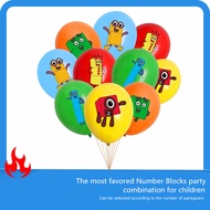 10pcs Number Blocks Balloon 12inch Latex Balloon For Kids Party Festive Party Ddecoration