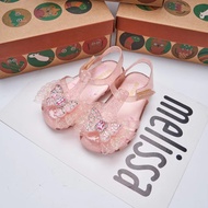Melissa New Jelly Shoes Melissa New Bowรองเท้าเด็กBaotouผีเสื้อFairyเด็กเท่ห์