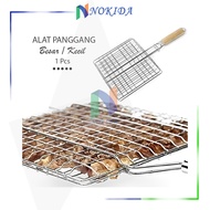 Nokida Alat Pemanggang Sate Ikan Ayam Jagung Bakar [Kecil/Besar] / Peralatan Panggangan Perelangkapa