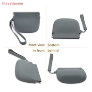 [thevatipoem] Silicone Coin Purse Keychain Small Silicone Pouch Wired Earbud Case 10x8cm/3.94x3.15 I