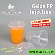 Gelas Cup PP Injection 14 oz / Gelas Thinwall 400 ml