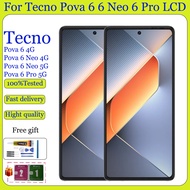 Original AMOLED/TFT For Tecno Pova 6/Pova 6 Neo /Pova 6 Pro 5G LCD Display Touch Screen Replacement