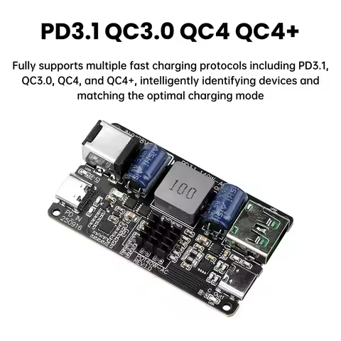 PD 140W Step Down Module Buck Converter Fast Charger Module Inverter Support PD3.1 QC3.0 QC4 QC4+ Po
