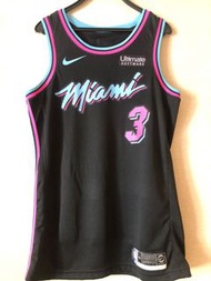 Dwayne Wade #3 Nike Miami Heat Vice Nights City Edition NBA Swingman Jersey Size M 韋迪 邁阿密 熱火 黑南灣 球衣 D-Wade