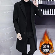 【High Quality】❀ Jaket Lelaki Quality Cotton New men's trench coat autumn and winter tweed jacket men
