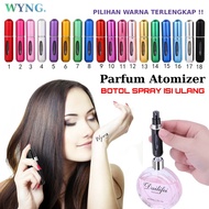 Aluminum Perfume Atomizer Mini Car Travel Perfume Bottle Refillable Refill Spray Lipstick Atomiser