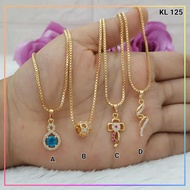 Paperclip Necklace Adult Italian Necklace Under Gems gold Plated Jewelry gold KL 125