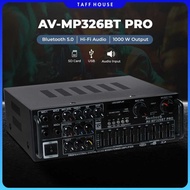 Sunbuck Audio Amplifier Bluetooth HiFi USB Adjustable USB MP3 FM 1000W - AV-MP326BT PRO