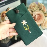 Phone sleeve,phone case,phone pouch,hand-embroidered phone sleeve