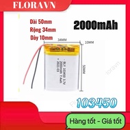 Energy Storage Device 103450 – 3.7V – Dimensions 50x34x10mm