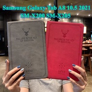 Samsung Galaxy Tab A8 10.5 (2021) X200 X205 Embossed Deer Head Cover Case Tab А8 10.5" Wi-Fi SM-X200