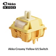 Akko Creamy Yellow U1 Switch For Mx Mechanical Keyboard