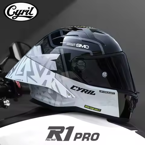 CYRIL R1/Pro Helmet Motorcycle Four Seasons Men's and Women's Big Tail Summer Locomotive Personalize
