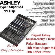promo!! ashley mixer audio super m 4 ashley super m4 6 channel 4 mic