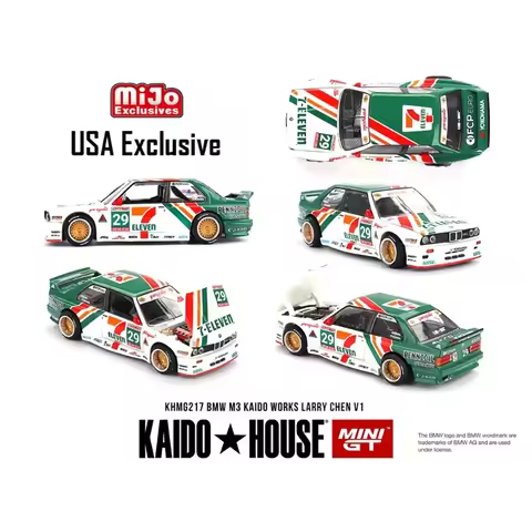 Kaido House MINIGT 1/64 7-ELEVEn BMW M3 KAIDO WORKS LARRY CHEN V1 USA Exclusive Chase KHMG217 Alloy 