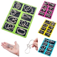 8 Pieces/ Montessori Metal Puzzle Game/ Puzzle/ Iq Wire/ Brain For Children/ Adults/ Antiesstress