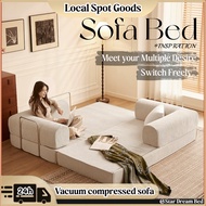 Compression Sofa Bed Modular Foldable Tatami Sofa Bed 2-3-4 Seat for Small Space/Living Room/Balcony