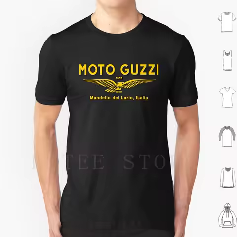 Moto Guzzi. Mandello Del Lario. 1921 T Shirt Print Cotton Moto Guzzi Guzzi Motorcycle Biker Skull Ca