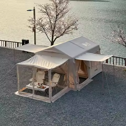 Coody Roomy Air Tent-Beige Wholesale China Factory Direct Inflatable Outdoor Camping 4-6 Person Gonf