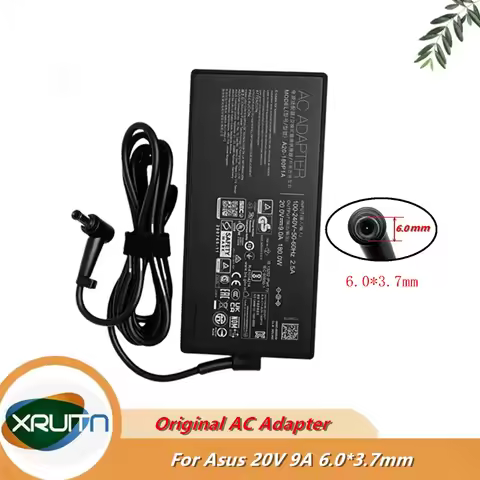 Original A20-180P1A 20V 9A 180W 6.0x3.7mm ADP-180TB H AC DC Adapter For ASUS ROG Laptop Power Supply