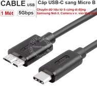 Dây cáp chuyển USB type-C 3.1 sang USB 3.0 Micro B cho SS Not 3 HDD box ổ cứng di động 1 mét UNITEK
