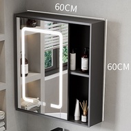 Aluminium Bathroom Cabinet with Mirror Large Storage Mirror Cabinet Kabinet Cermin Mirror Box with S