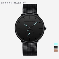 Jam Tangan Pria Sangat tipis Hannah Martin 100% Original korea fashion Cowok kado ulang tahun Jam an