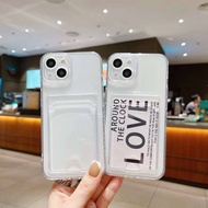 FoR Mi 13T 13TPro Poco X3 X6 C40 C55 C65 F5Pro Transparent Case W/ Card Holder Case