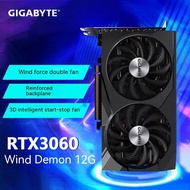 การ์ดจอเกม OC เกมเกมส์ PC เดวิล RTX3060 GV-N3060WF2OC-12GD ขนาดพกพาการ์ดแสดงผลสำหรับได้ (GV-N3060WF2-OC-12GD)