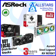 ASROCK AMD Radeon RX 9070 XT Steel Legend (Black) 16GB (90-GA5VZZ-00UANF) / 9070 XT Steel Legend (WH