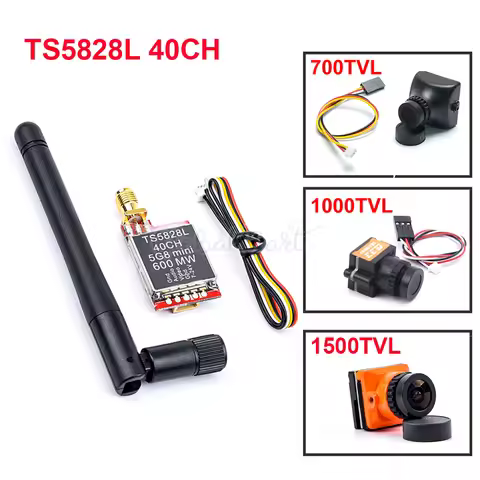 TS5823 / TS5828L 5.8Ghz 40CH 600mW FPV AV Wireless Transmitter 700TVL 1000TVL 1500TVL FPV Camera for