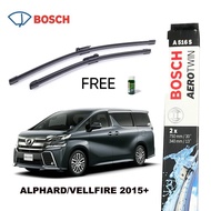 (FREE SCREENWASHER) TOYOTA ALPHARD/VELLFIRE AGH30/GGH30 2015+ BOSCH AEROTWIN WINDSCREEN WIPER SET (3