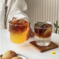 H&X Simple Glass Drinkware Set with 6 Latte Cups, 4 Juice Milk Mugs, and 2 Water Bottles