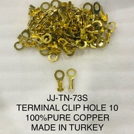 JJ-TN-73S WIRE COPPER TERMINAL CLIP FOR USE ON: UNIVERSAL VEHICLE AND TRUCK