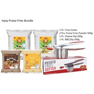 Injoy Praise Fries Package | with Real Potato | Long Fries &amp; French Fries Powder Mix